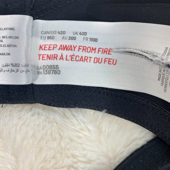 Déesse plus sz Elegant Black Bra in size 42D.ideal for everyday all-day comfort - Picture 13 of 14